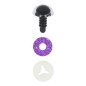 Dierenoog 10 mm paars glitter