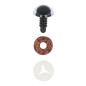 Dierenoog 18 mm bruin glitter