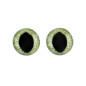 Cat eye 12 mm green glitter