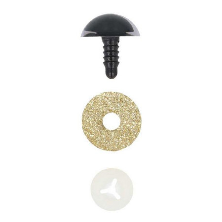 Katzenaug 15 mm Gold Glitzer