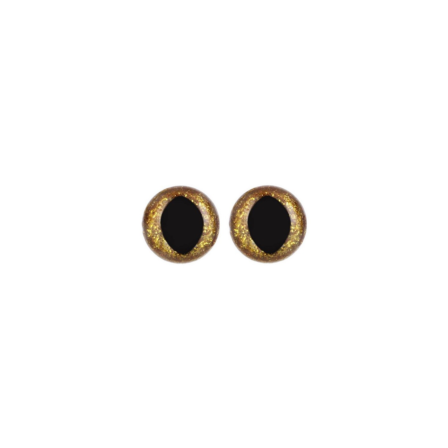 Cat eye 18 mm gold glitter