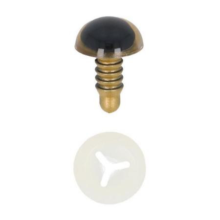 Tieraugen 15 mm Gold