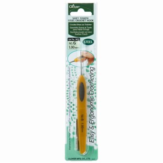 Clover Haaknaald soft touch 1 mm