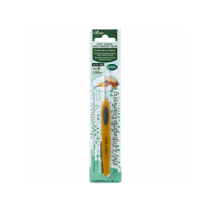 Clover Haaknaald soft touch 1 mm