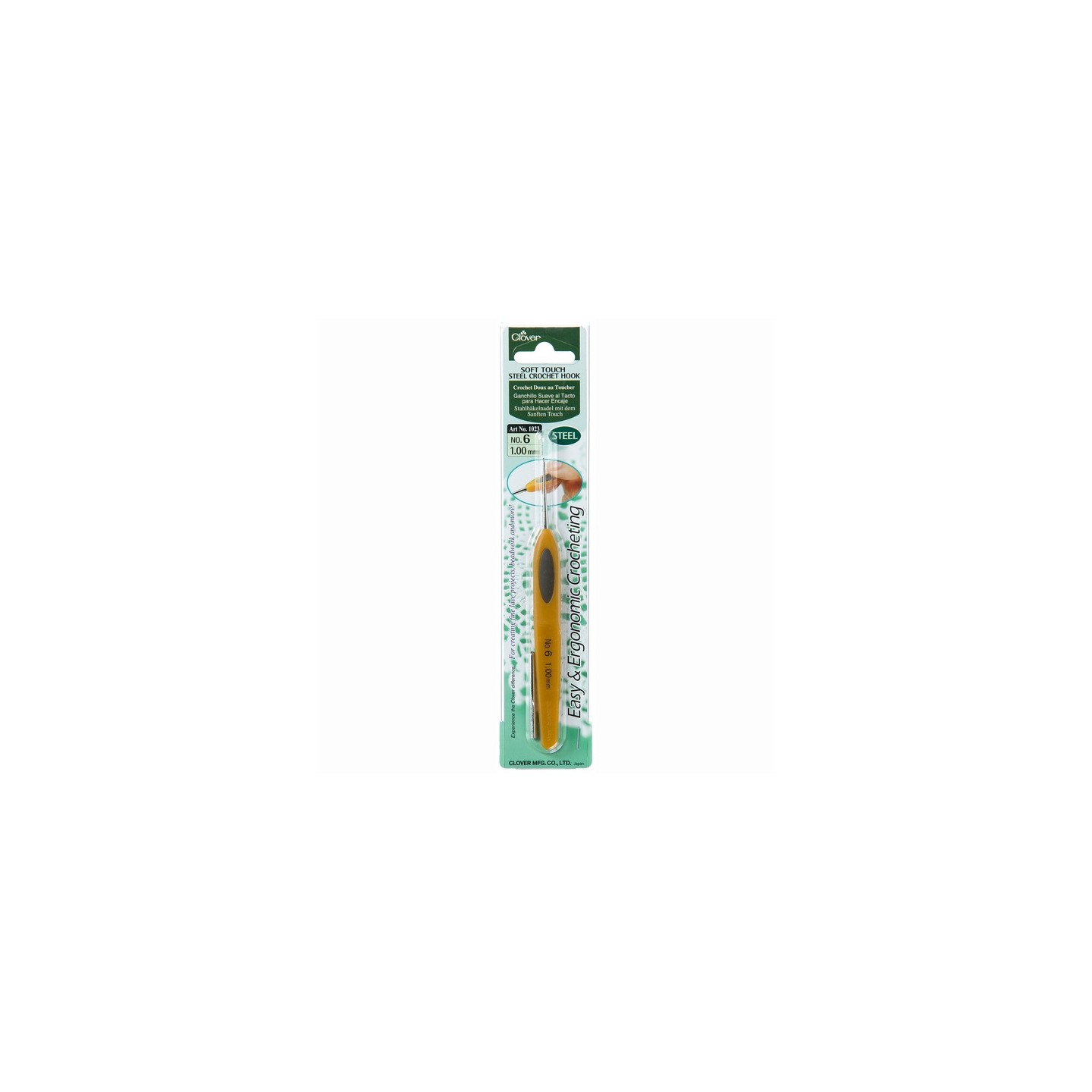 Clover Haaknaald soft touch 1 mm