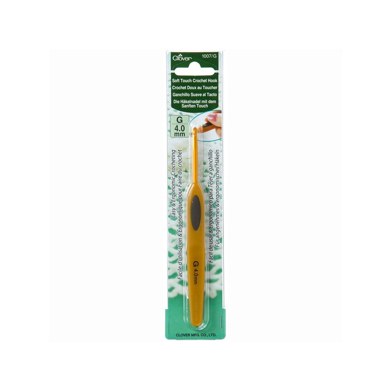 Clover Haaknaald soft touch 4 mm
