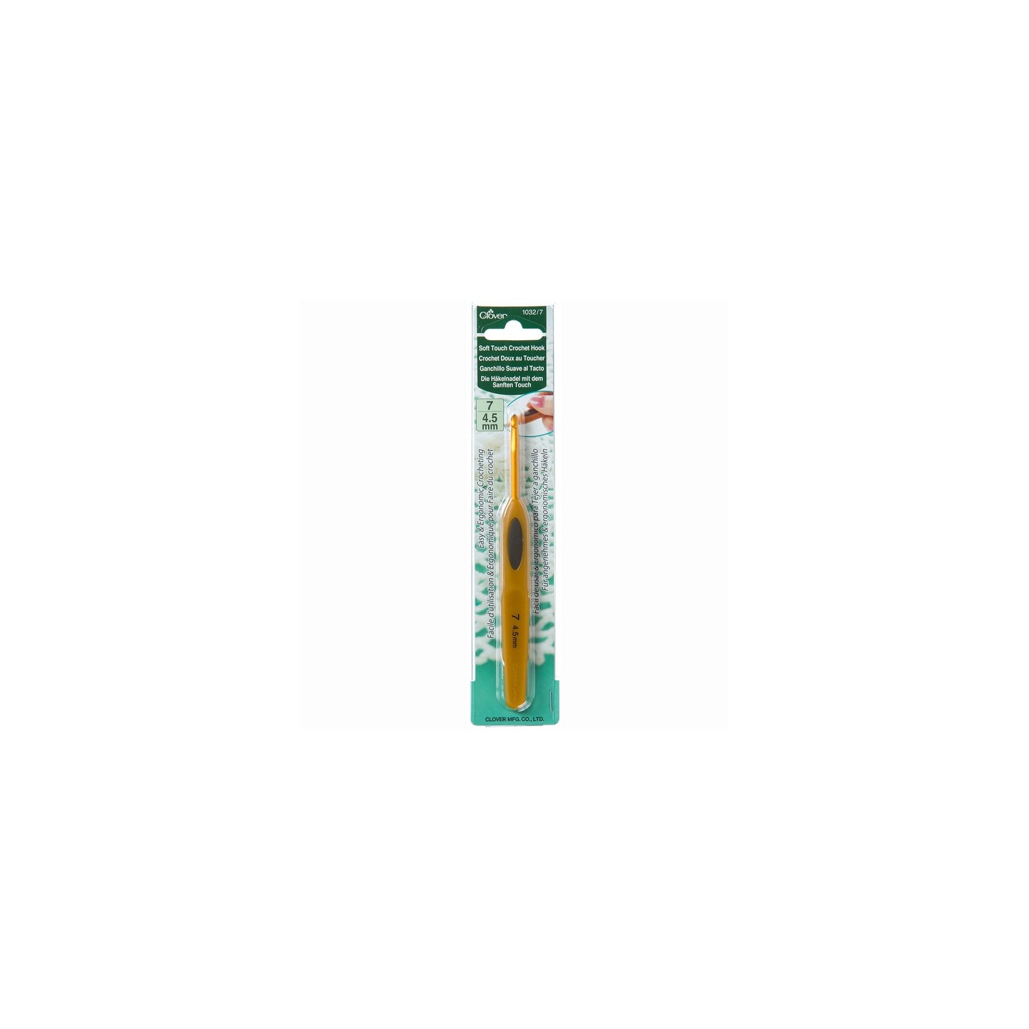 Clover Haaknaald soft touch 4,5 mm