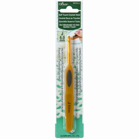 Clover Haaknaald soft touch 6 mm