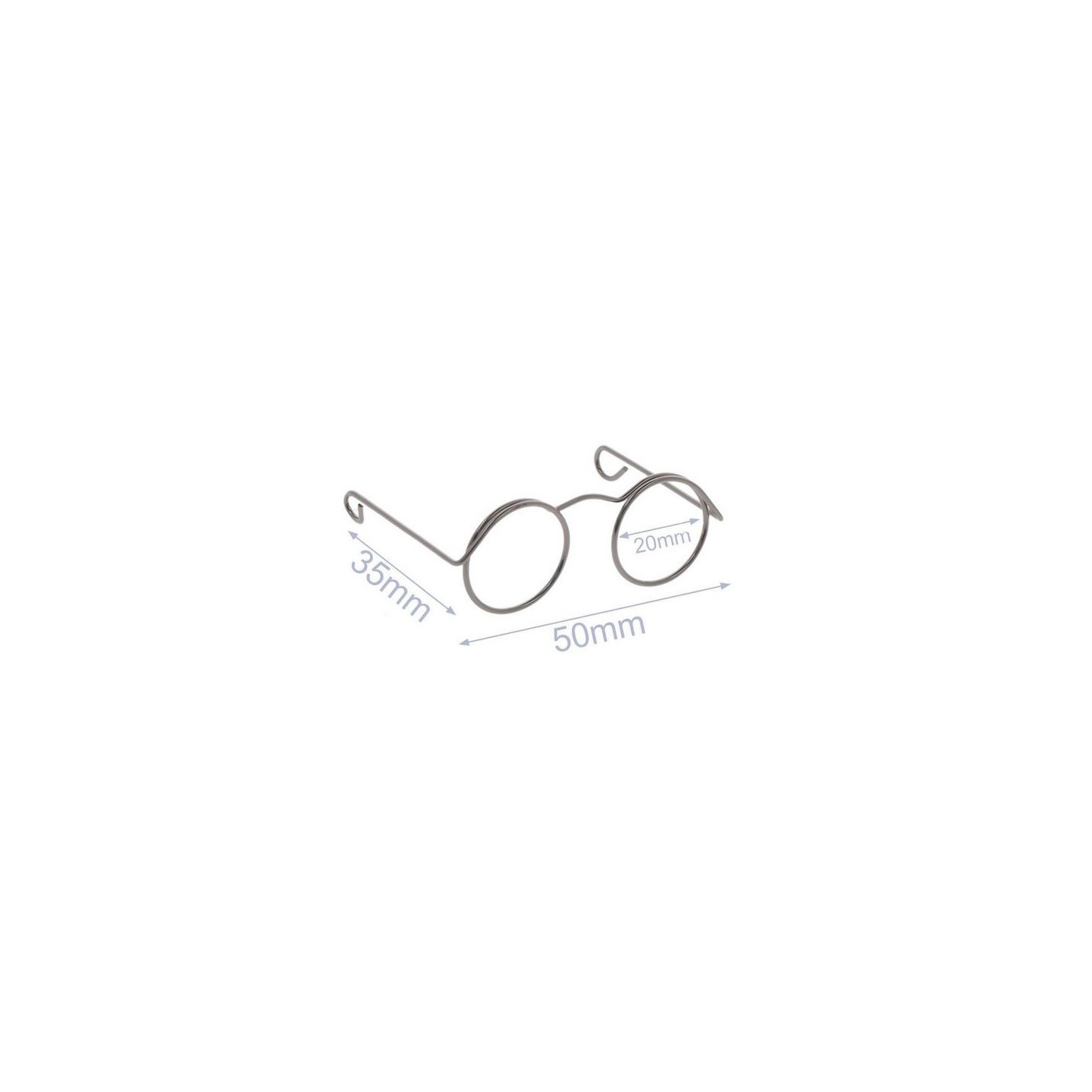 Brille für Stofftiere Metall 5cm altnickel