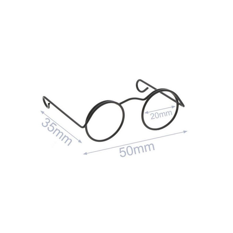 Lunettes Pour Amigurumis 5 cm noir