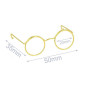 Brille für Stofftiere Metall 5cm gold