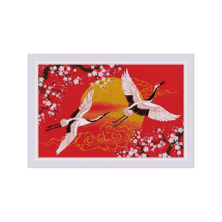 Embroidery kit Under Heaven. Cranes