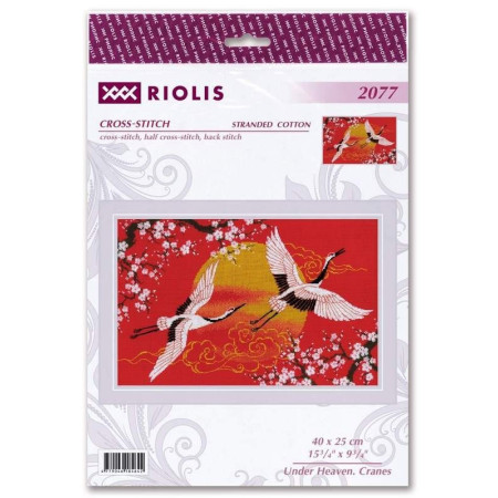 Embroidery kit Under Heaven. Cranes