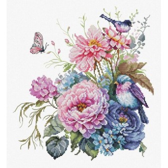 Luca-S Embroidery kit Summer birds