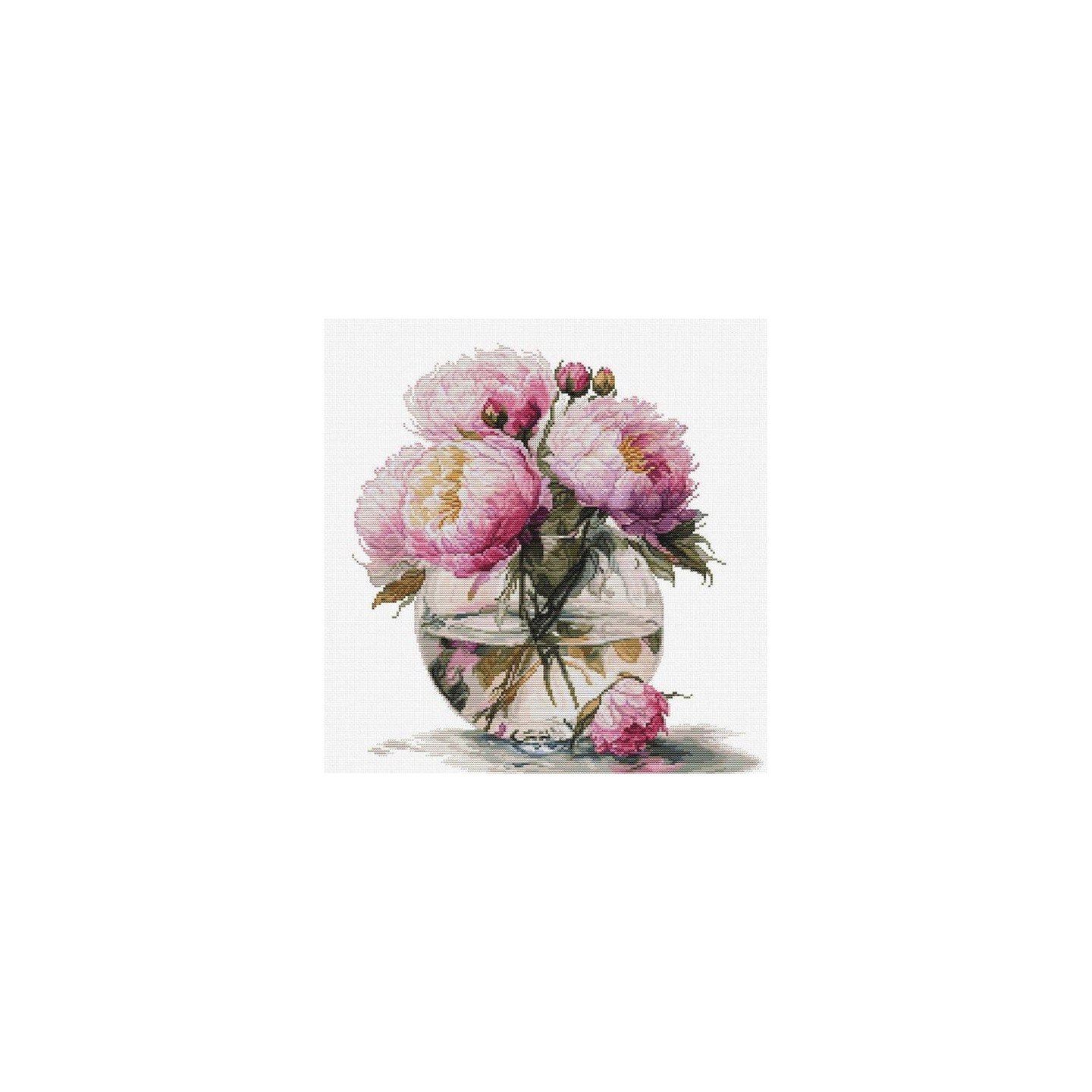 Luca-S Embroidery kit Bouquet of Peonies 2