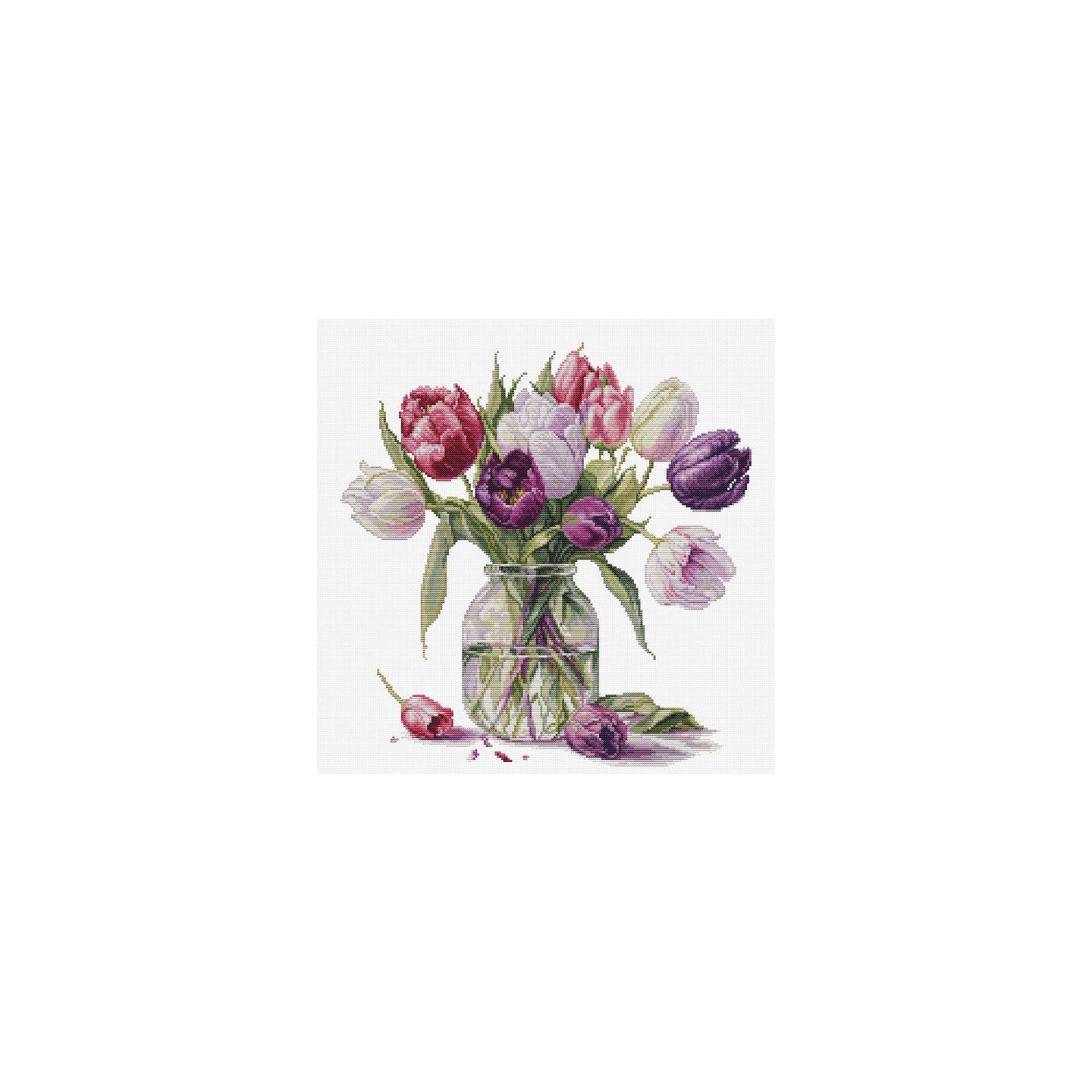 Luca-S Embroidery kit Bouquet of Tulips