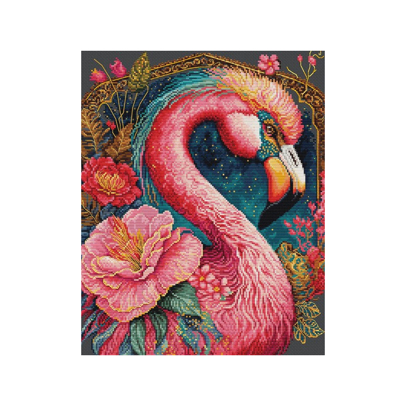 Embroidery kit Flamingo Fantastico Embroidery kit Flamingo Fantastico