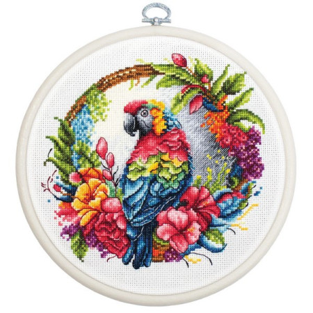 Embroidery kit Tropical Parrot