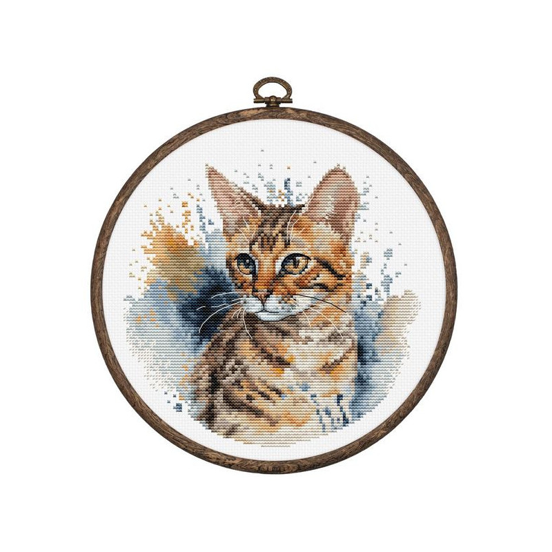 Embroidery kit Bengal cat Embroidery kit Bengal cat