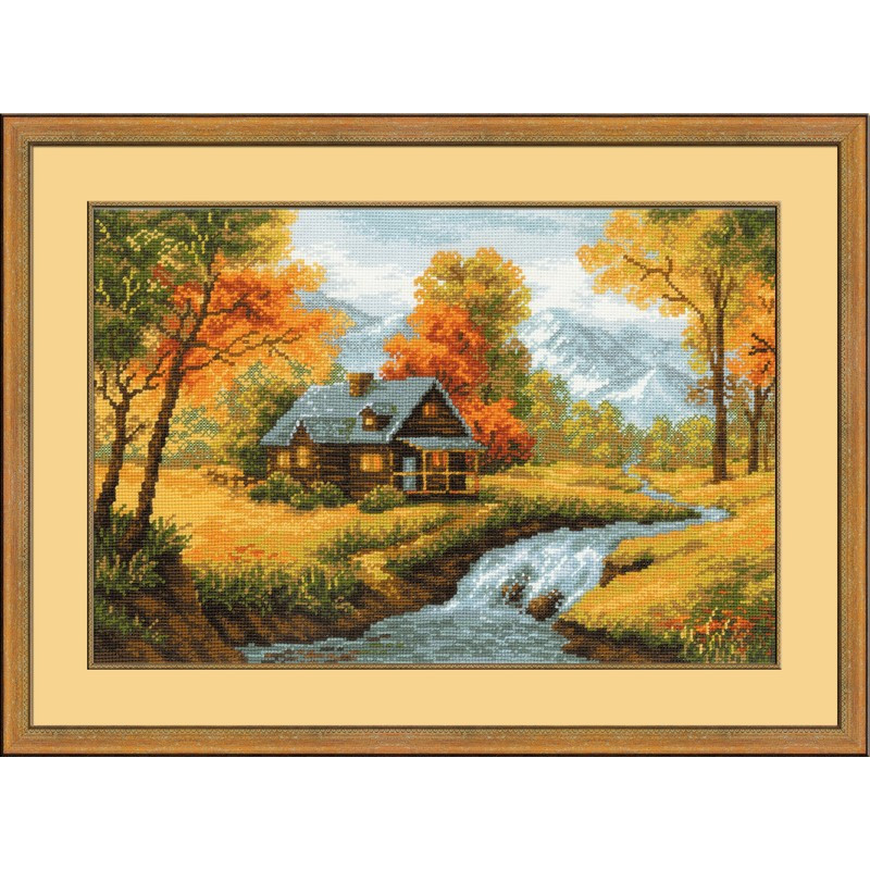 Kit de broderie Vue d'automne Kit de broderie Vue d'automne