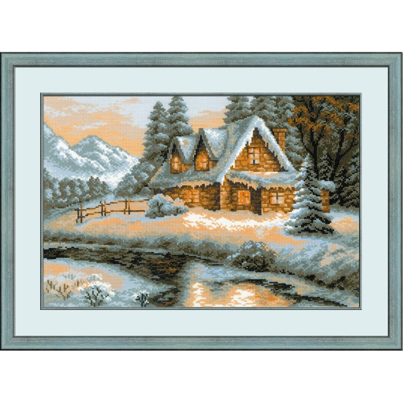 Kit de broderie Vue d'hiver