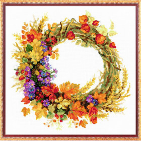 Riolis Embroidery kit Wreath with Wheat