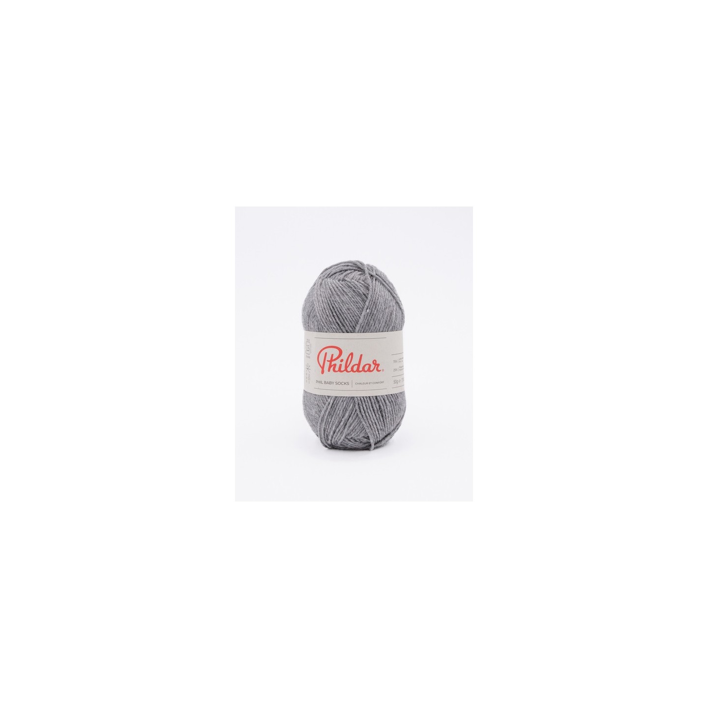 Phil Baby + Socks Gris Chine Clair