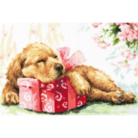 Borduurpakket Het bewaken van uw geschenk Borduurpakket Het bewaken van uw geschenk