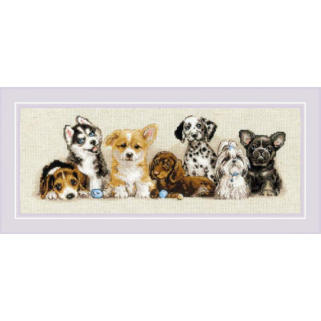 Borduurpakket Puppy's