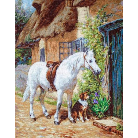 Embroidery kit by the cottage