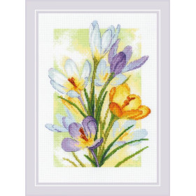Riolis Embroidery kit Spring Glow Crocuses