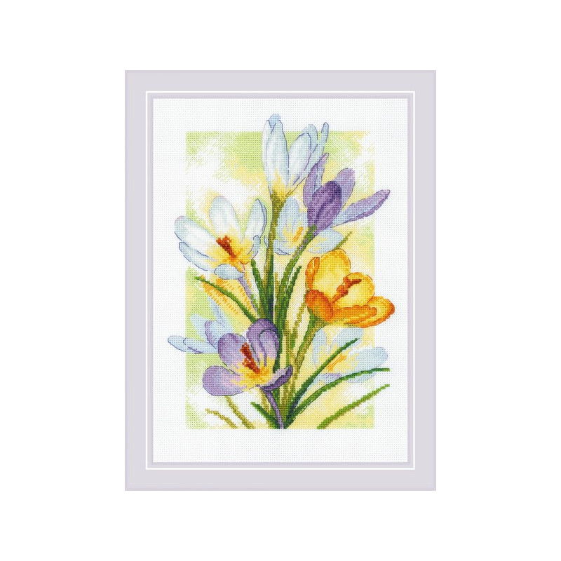 Embroidery kit Spring Glow Crocuses