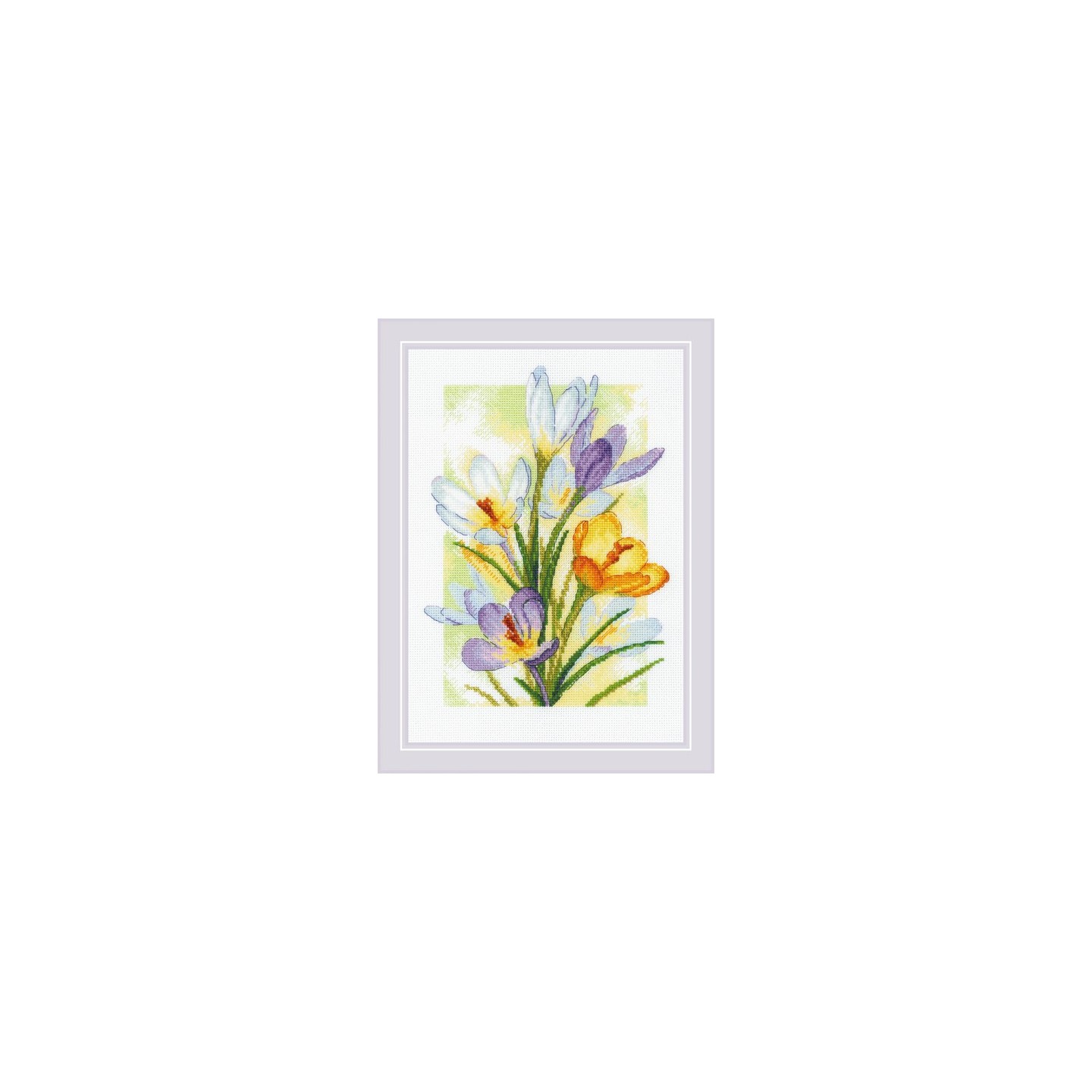 Riolis Embroidery kit Spring Glow Crocuses