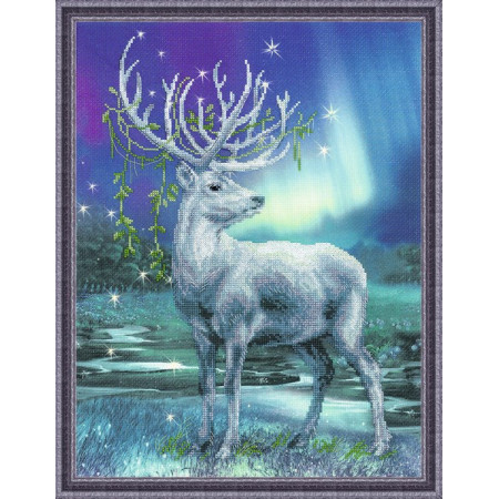 Riolis Kit de broderie Cerf blanc