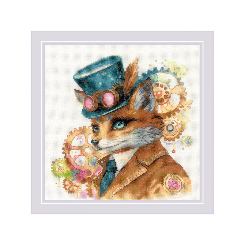 Borduurpakket Steampunk-vos Borduurpakket Steampunk-vos