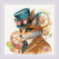 Embroidery kit Steampunk Fox Embroidery kit Steampunk Fox