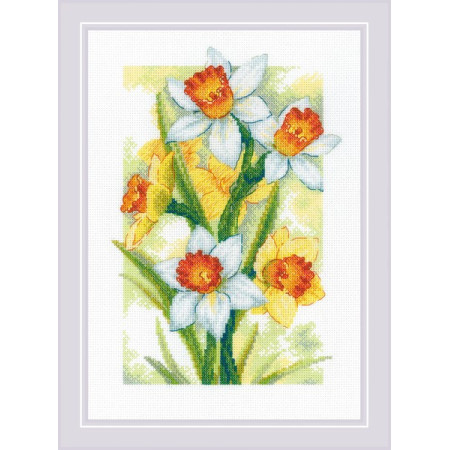 Riolis Kit de broderie Jonquilles éclat printanier