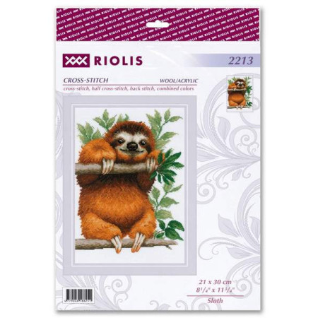 Embroidery kit Sloth