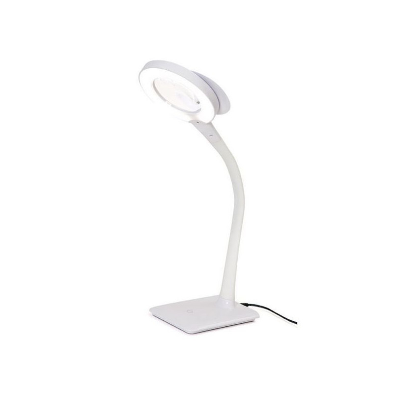 Magnifying LED desk lamp