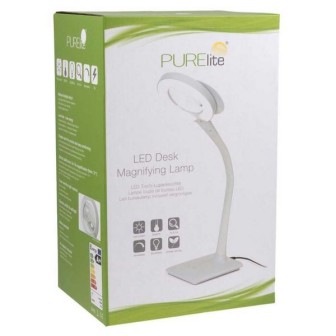 Magnifying LED desk lamp