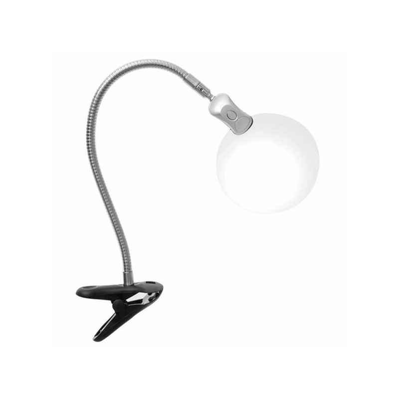 Magnifying lamp with clips