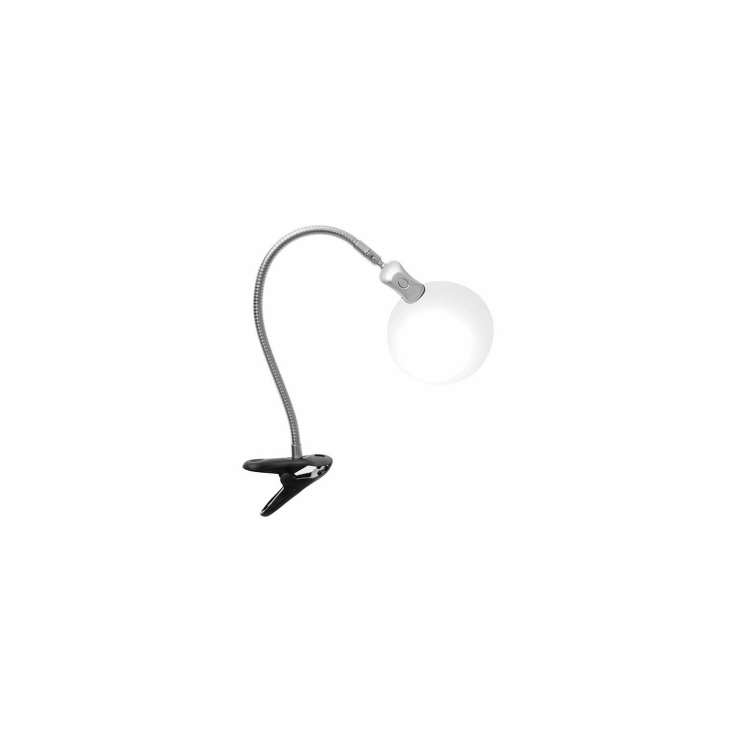 Magnifying lamp with clips