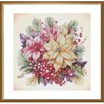 Stickset Weihnachtsblumen