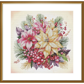 Stickset Weihnachtsblumen