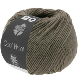 Lana Grossa Cool Wool Mélange Donkerbruin gemeleerd 1422