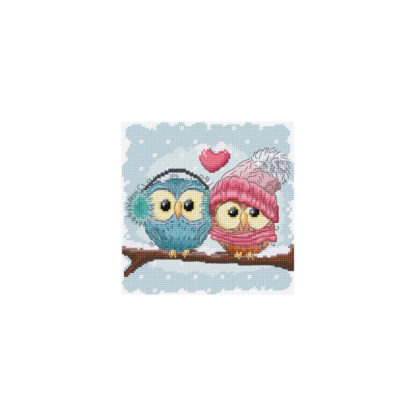 Luca-S Embroidery kit Two Cute Owls
