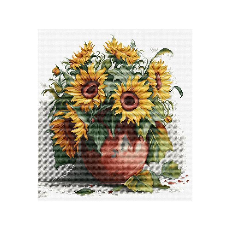 Borduurpakket De Zonnebloemen Borduurpakket De Zonnebloemen