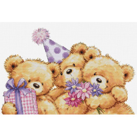 Luca-S Kit de broderie Ours à trois fêtes