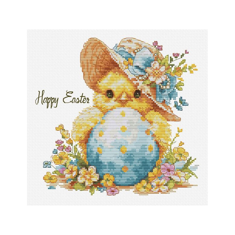 Kit de broderie Le poulet heureux Kit de broderie Le poulet heureux