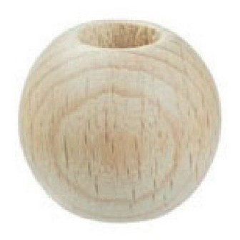 Makramee perlen 40 mm holz